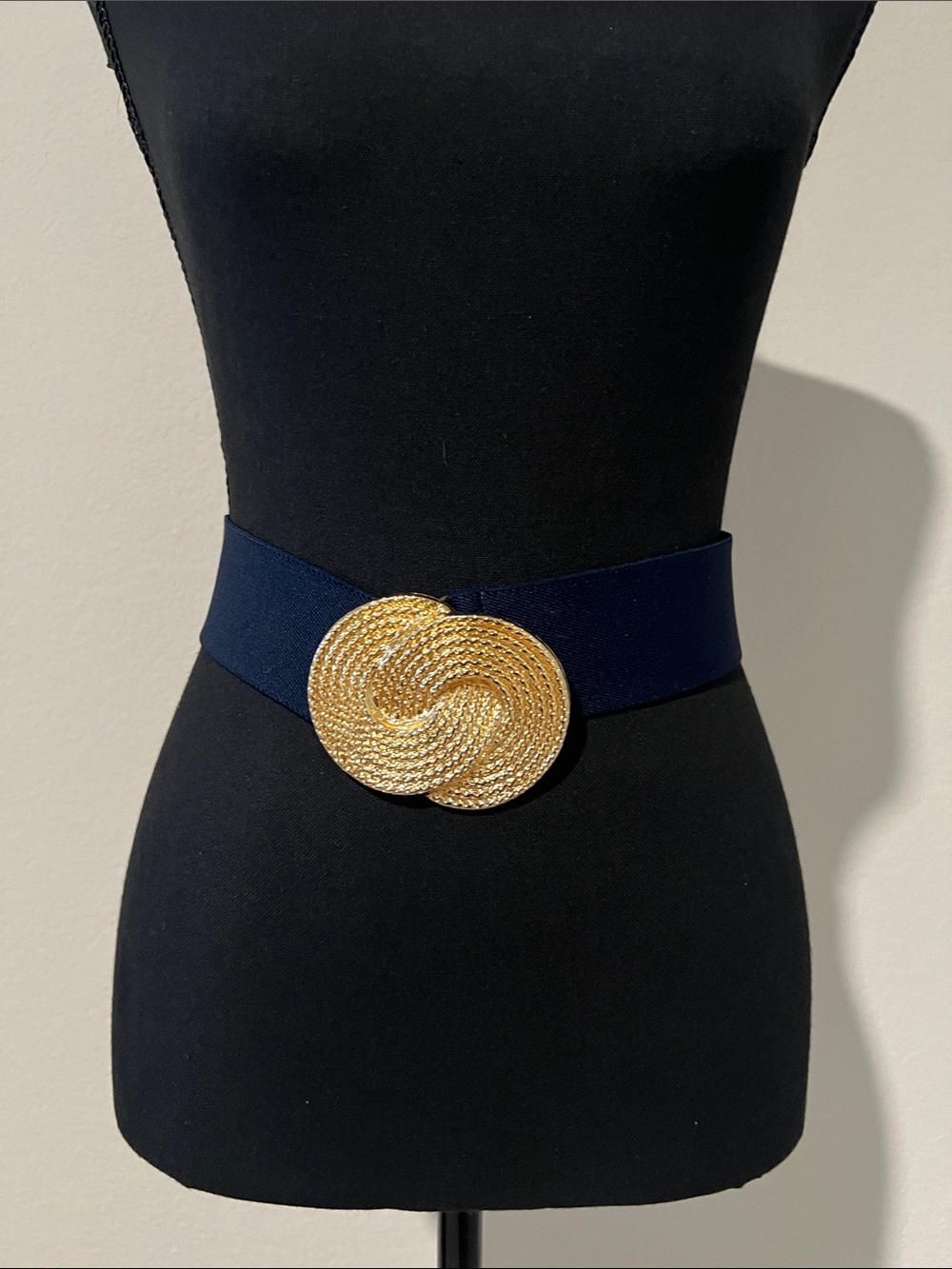 Vintage Nan Lewis Gold Tone Stretch Waist Belt Retro Glam